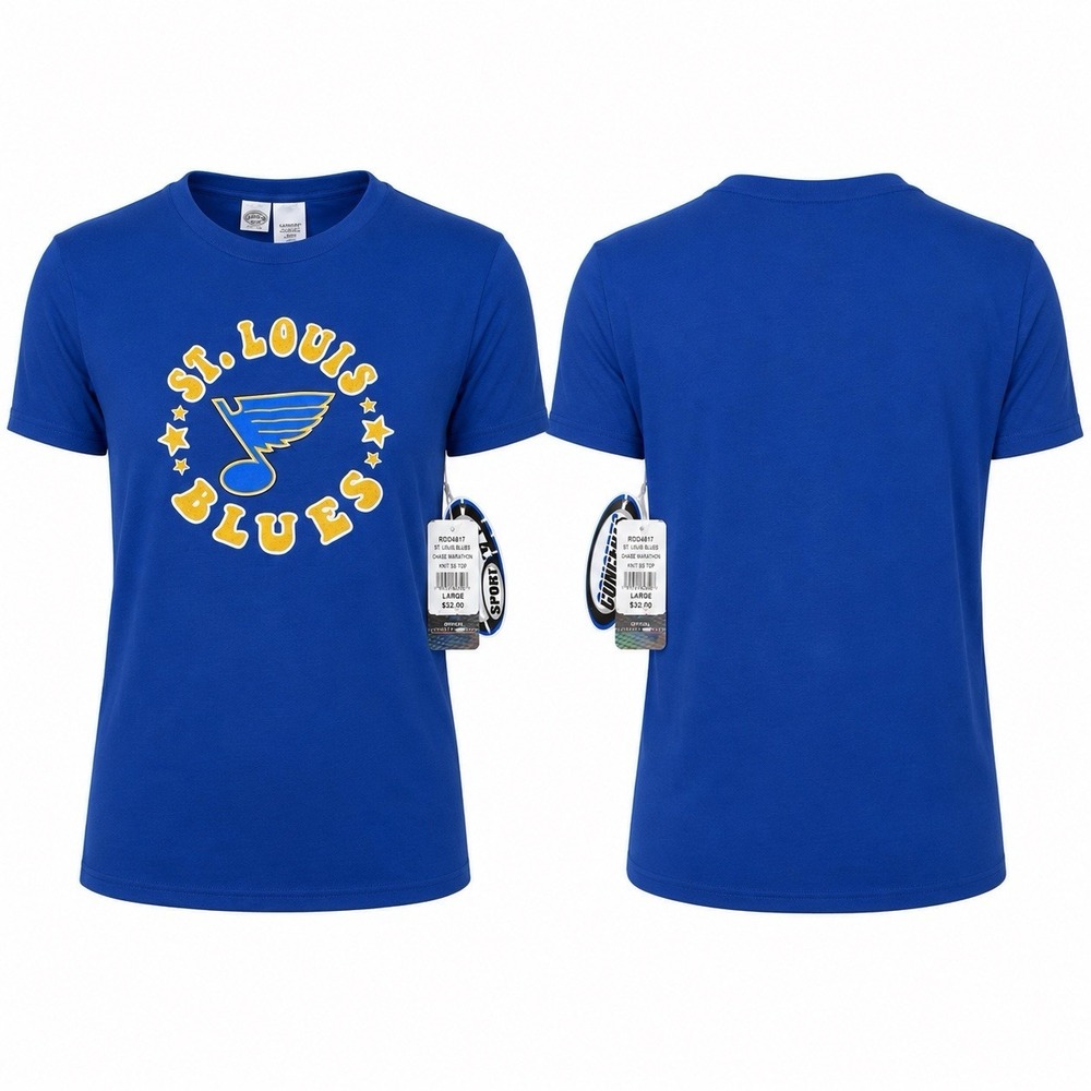 Concepts Sport St. Louis Blues Women’s Chase Marathon Nightshirt Blue Large NEW